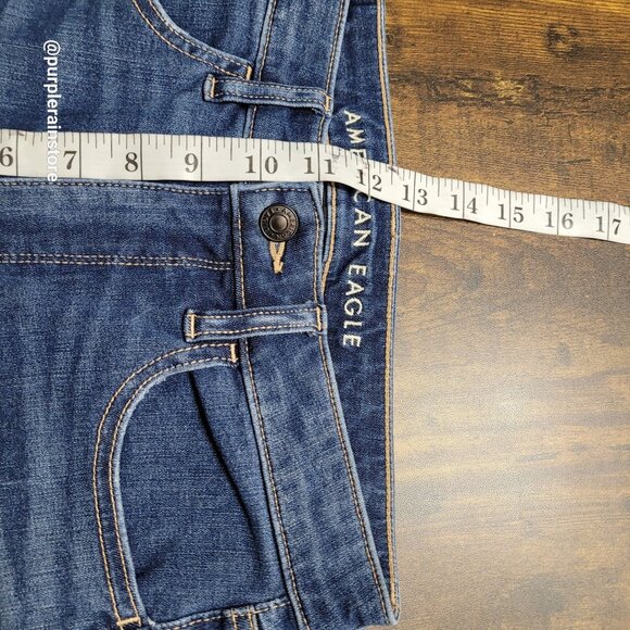 American Eagle Dream Jeans 8 XS Jegging Super Hi Rise Tummy Control Medium Wash - Picture 11 of 14